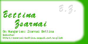 bettina zsarnai business card